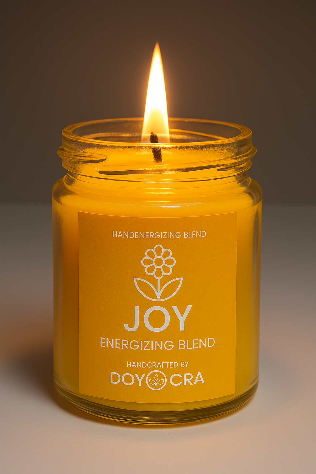 DOYOCRA HOME Joy Candle – Nayi Kali & Fructys | Hand-Poured Soy Wax in Glass Jar | 100g